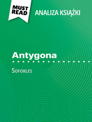 cover image of Antygona książka Sofokles (Analiza książki)
